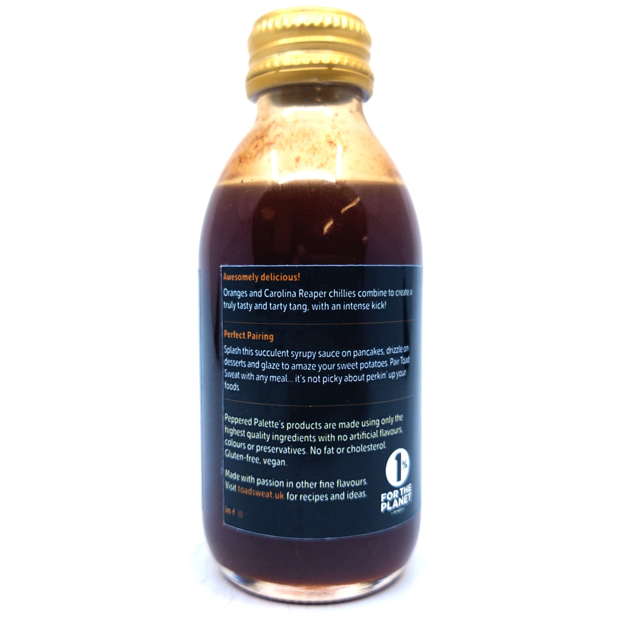 Toad Sweat Tinglin' Orange Hot Sauce Carolina Reaper Edition (150ml)-Hop Burns & Black