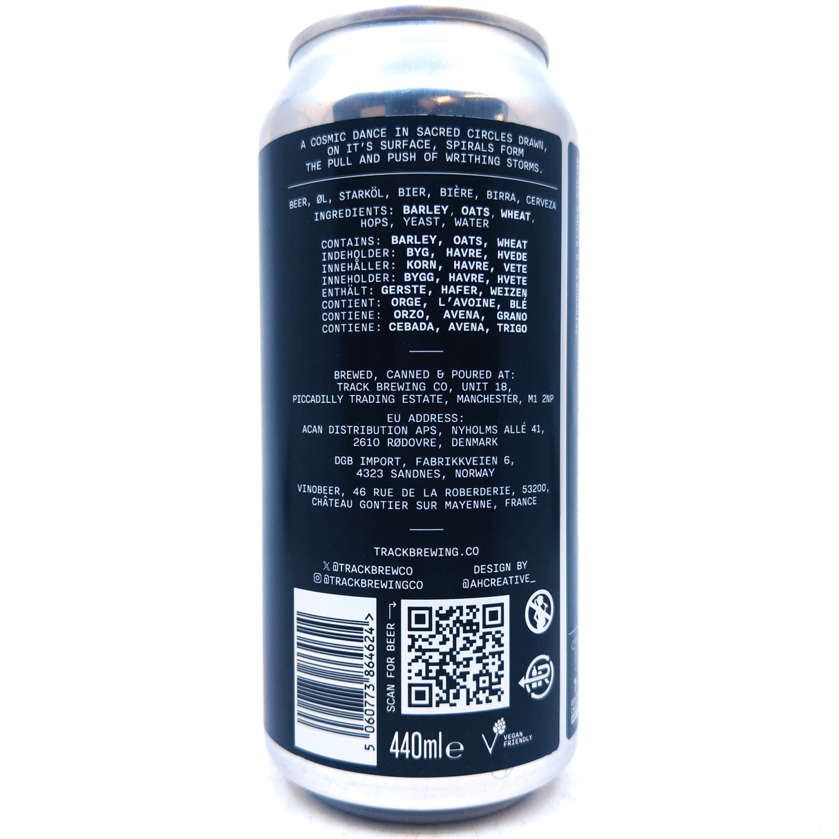 Track x Green Cheek Sphera Double IPA 8.2% (440ml can)-Hop Burns & Black