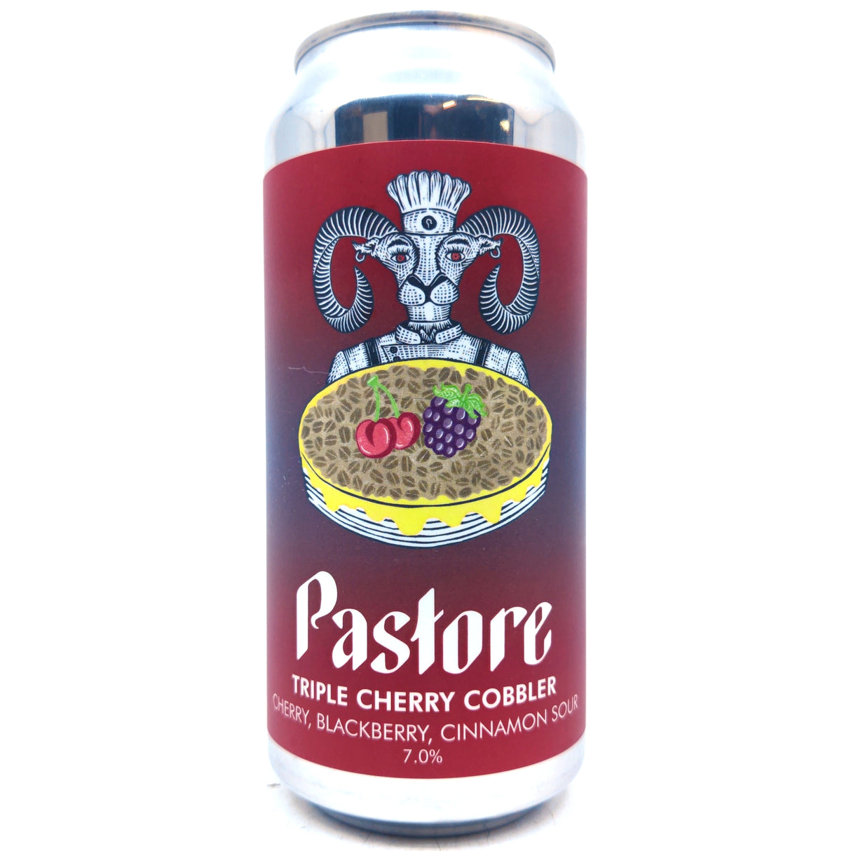 Pastore Triple Cherry Cobbler Sour 7% (440ml can)-Hop Burns & Black
