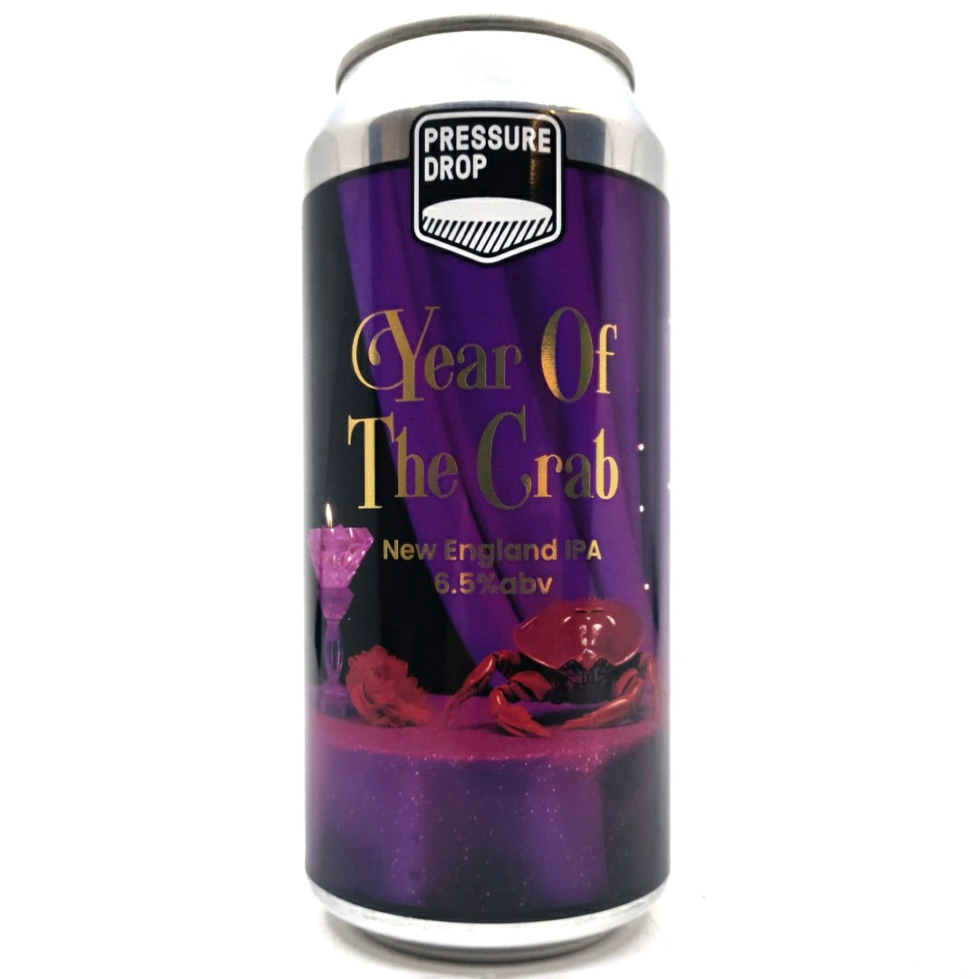 Pressure Drop Year of the Crab New England IPA 6.5% (440ml can)-Hop Burns & Black