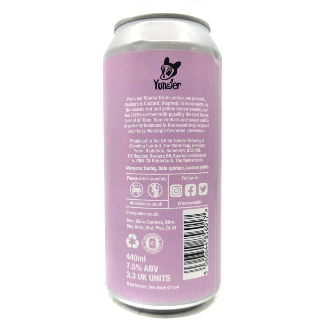 Yonder Roobarb & Custard Fruited Sour Beer 7.5% (440ml)-Hop Burns & Black