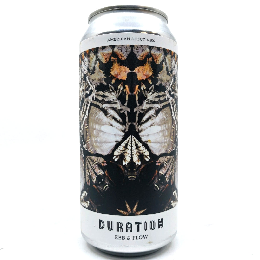 Duration Ebb & Flow American Stout 4.8% (440ml can)-Hop Burns & Black
