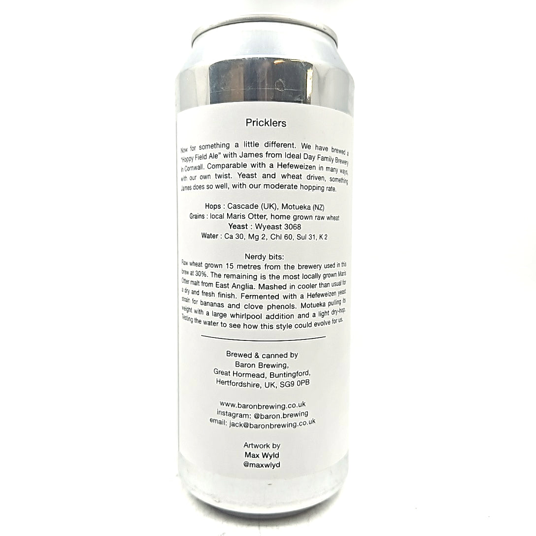 Baron Brewing x Ideal Day Pricklers Hoppy Field Ale 4.2% (500ml can)-Hop Burns & Black