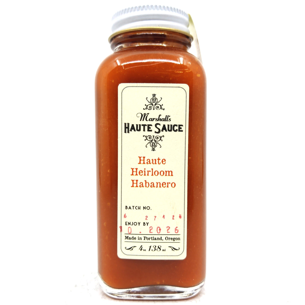 Marshall's Haute Heirloom Habanero Hot Sauce (138ml)-Hop Burns & Black