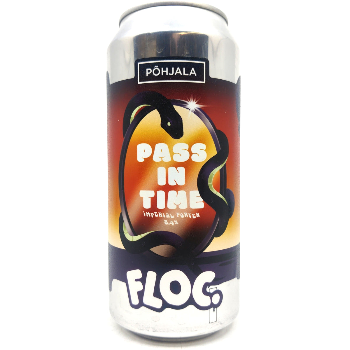 Floc x Pohjala Pass In Time Imperial Porter 8.4% (440ml can)-Hop Burns & Black