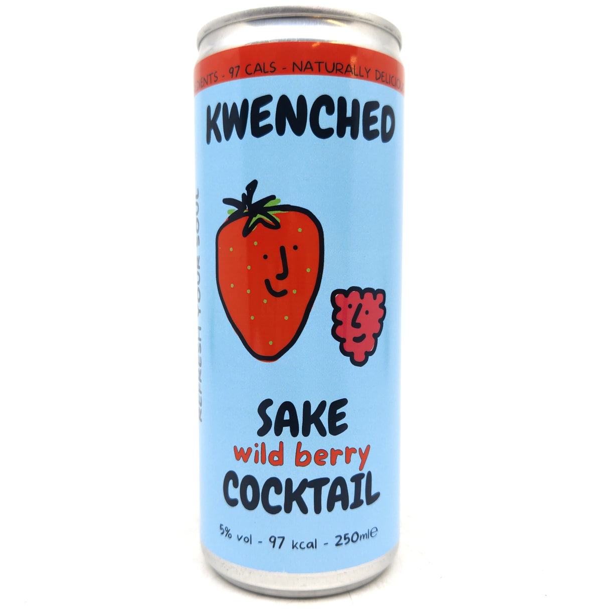 Kwenched Wild Berry Sake Cocktail 5% (250ml can)-Hop Burns & Black