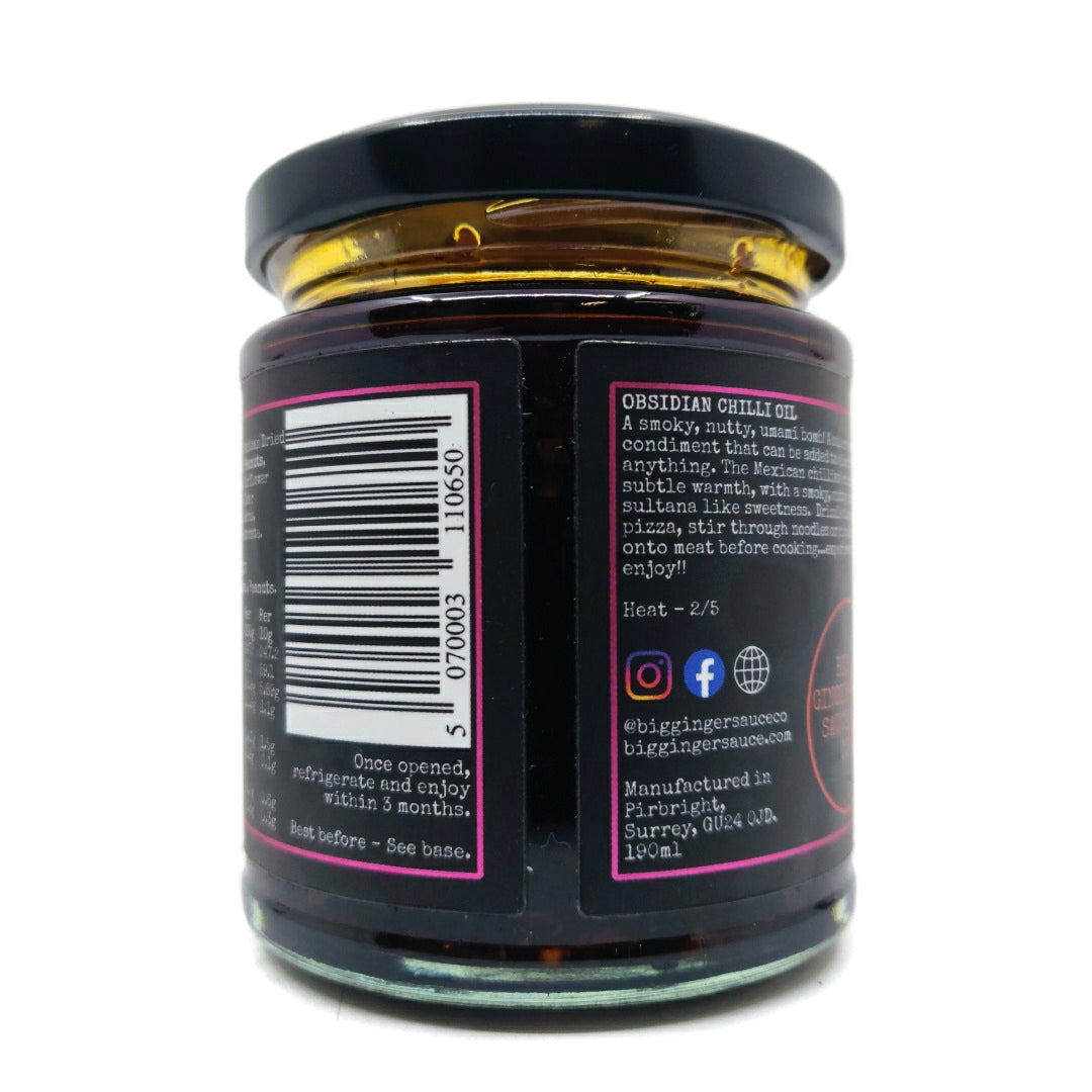 Big Ginger Obsidian Mexican Chilli Oil (190ml)-Hop Burns & Black