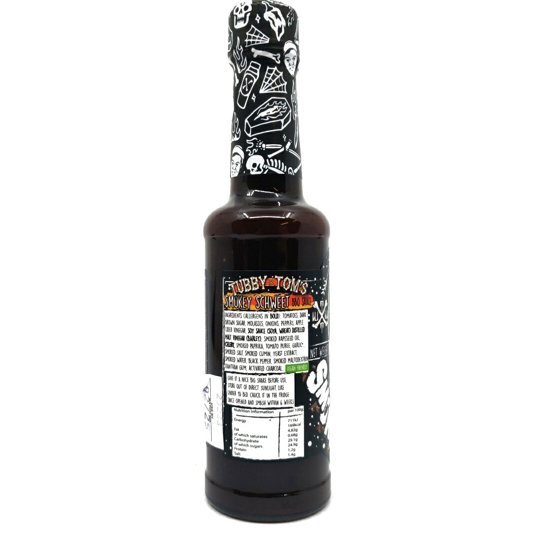 Tubby Tom's Smokey Schweet BBQ Sauce (150g)-Hop Burns & Black