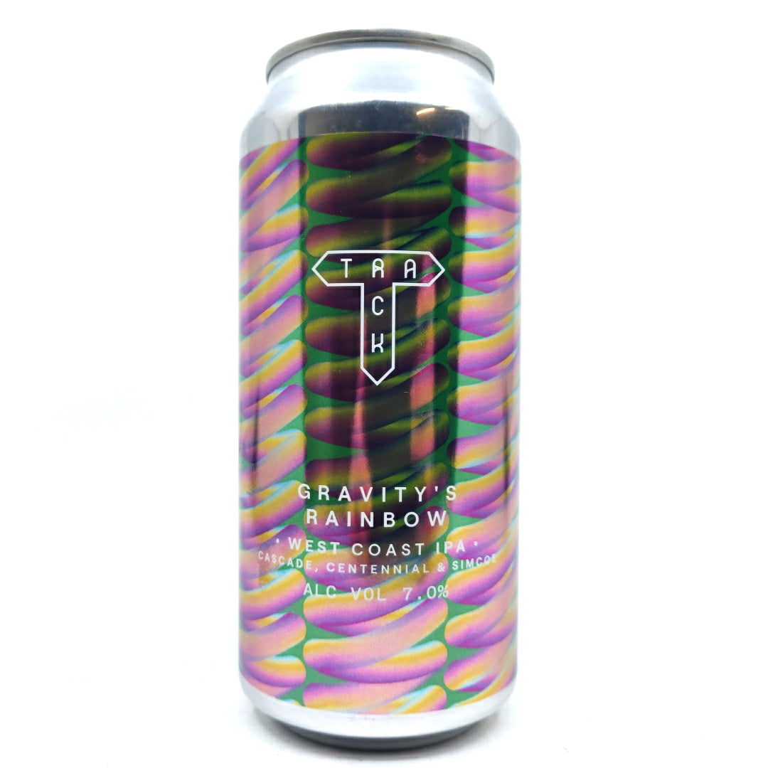Track Gravity's Rainbow West Coast IPA 7% (440ml can)-Hop Burns & Black