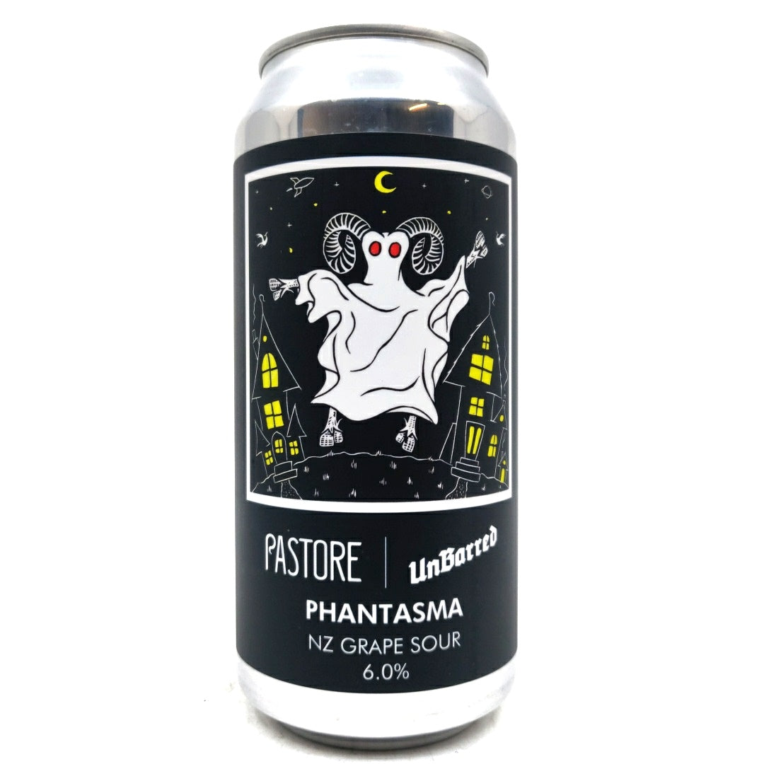 Pastore x Unbarred Phantasma NZ Grape Sour 6% (440ml can)-Hop Burns & Black
