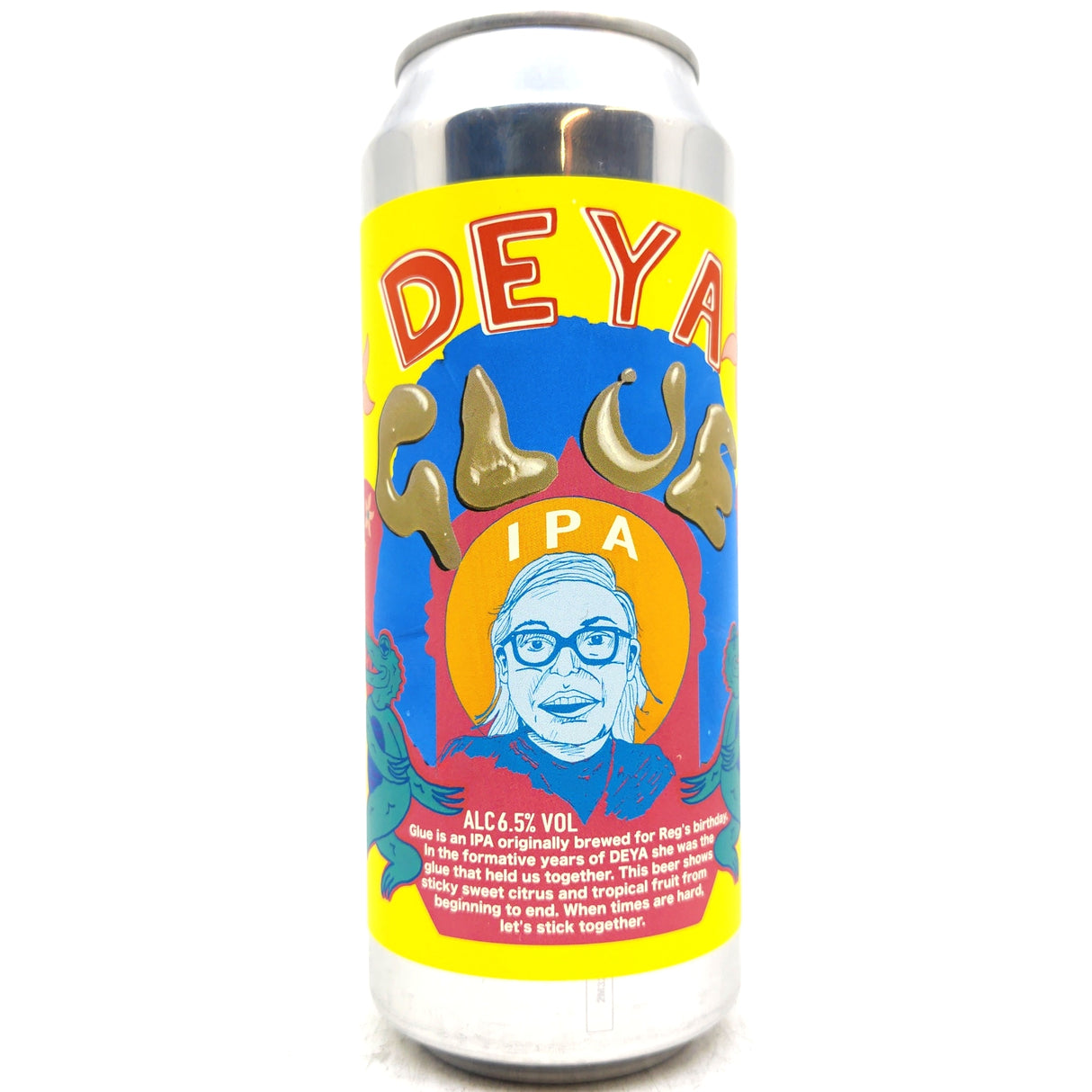 DEYA Glue IPA 6.5% (500ml can)-Hop Burns & Black