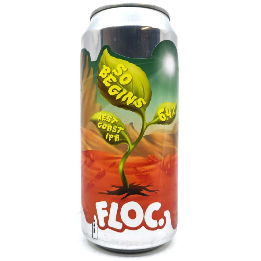 Floc Brewing So Begins West Coast IPA 6.4% (440ml can)-Hop Burns & Black