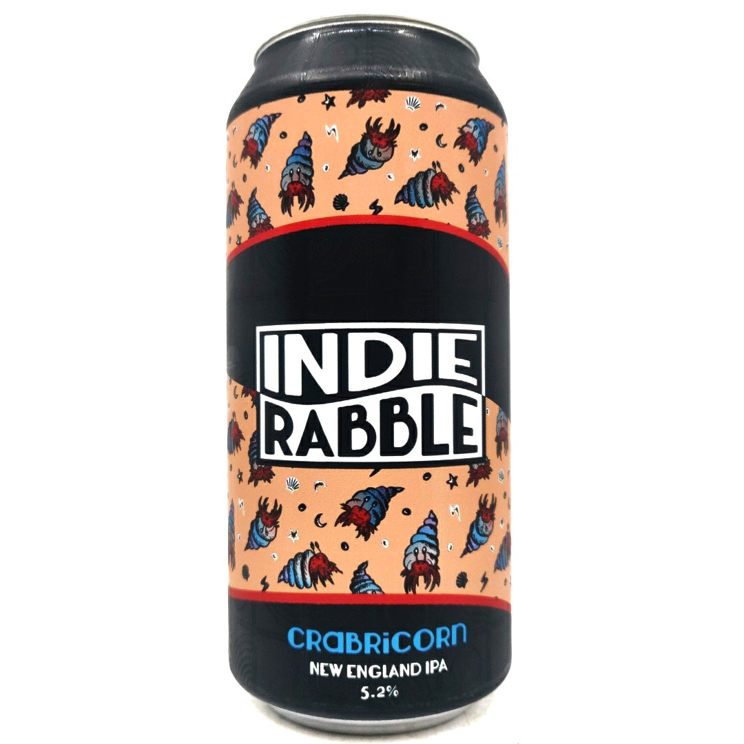 Indie Rabble Crabricorn New England IPA 5.5% (440ml can)-Hop Burns & Black
