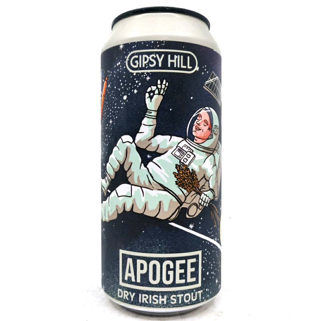 Gipsy Hill Apogee Dry Irish Stout 4% (440ml can)-Hop Burns & Black