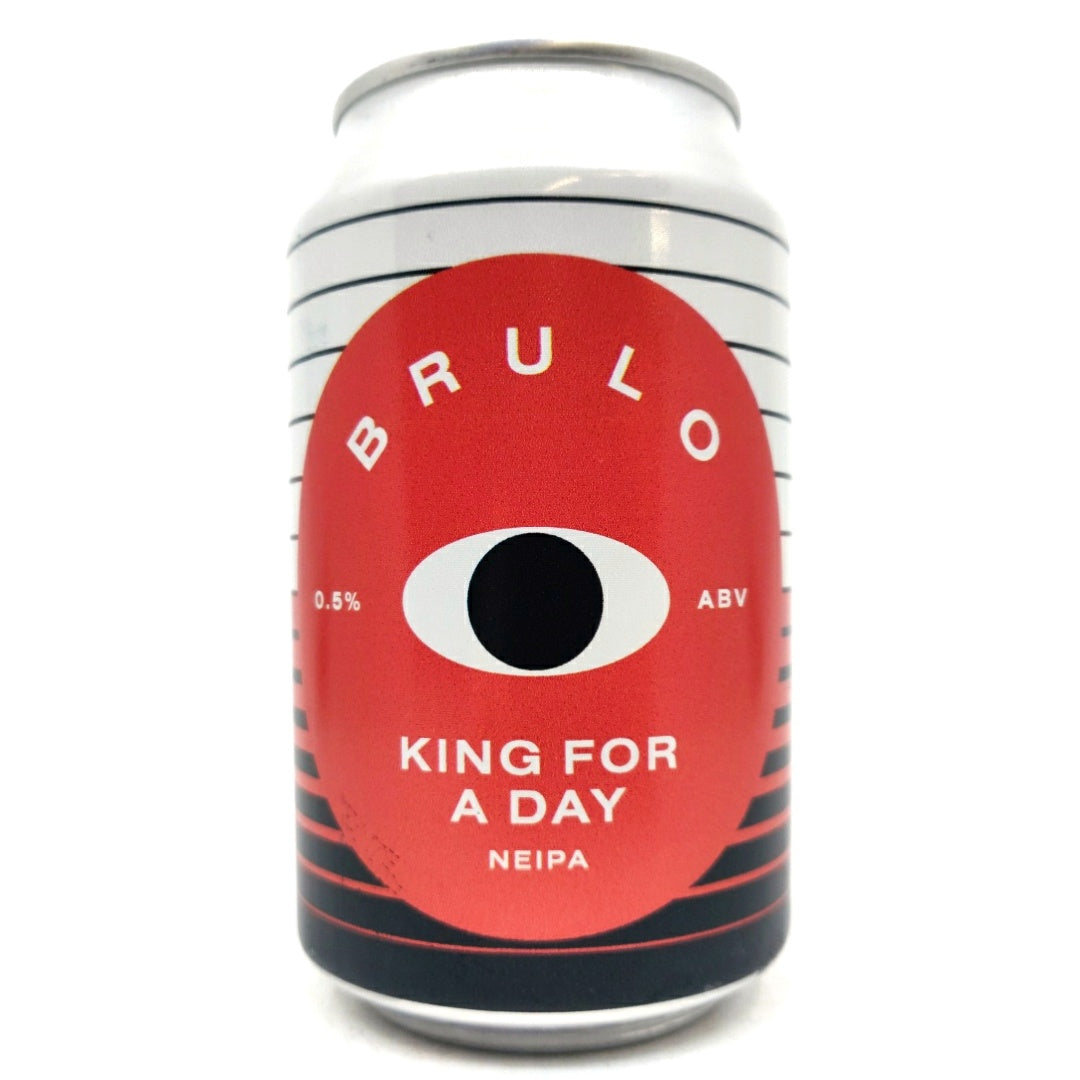Brulo King For A Day DDH Alcohol-Free New England IPA 0.5% (330ml can)-Hop Burns & Black