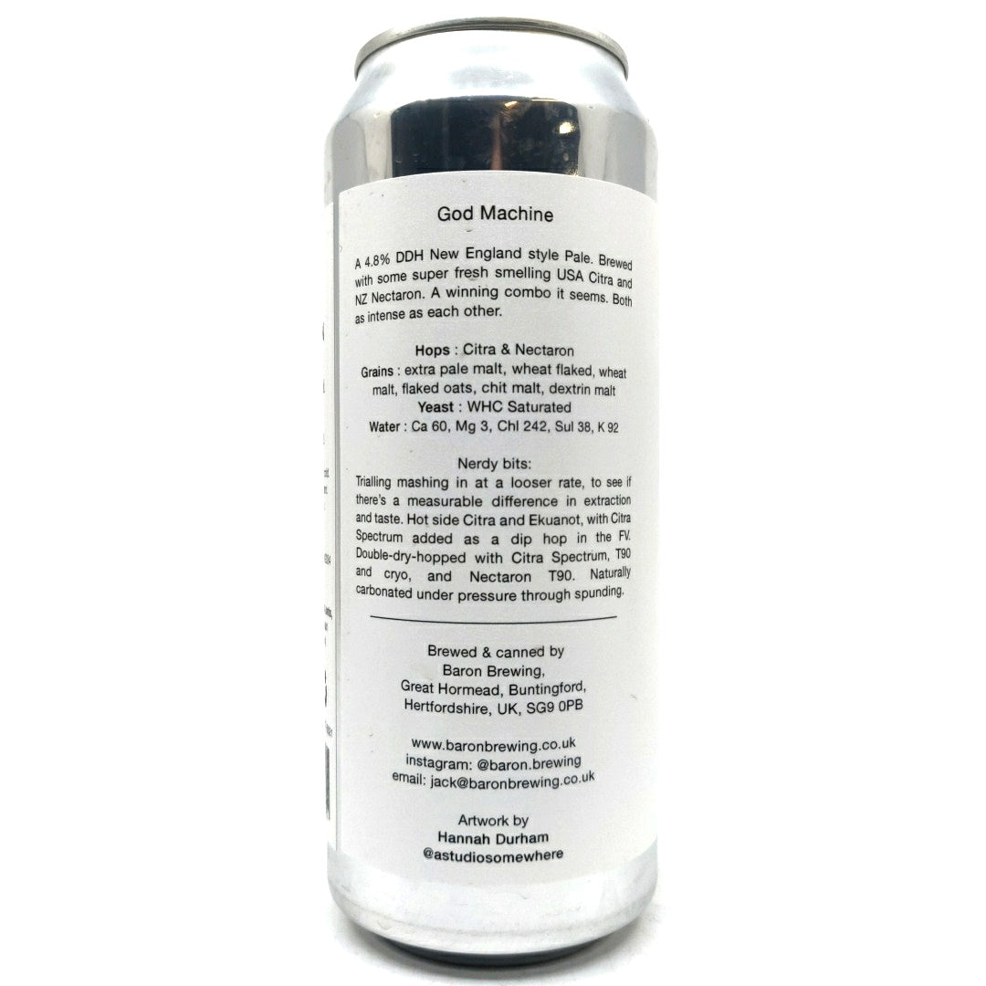 Baron Brewing God Machine Pale Ale 4.8% (500ml can)-Hop Burns & Black