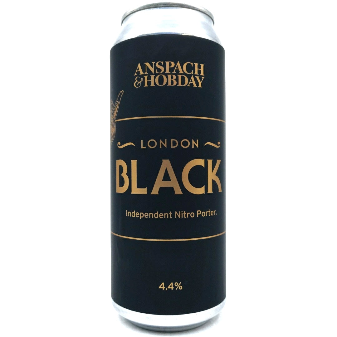 Anspach & Hobday London Black Porter 4.4% (470ml can)-Hop Burns & Black