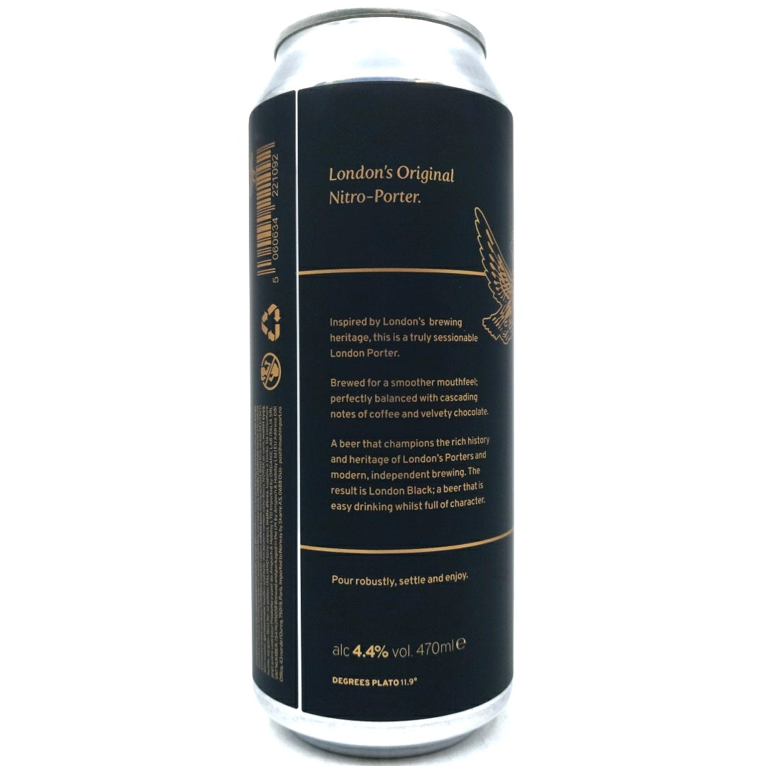 Anspach & Hobday London Black Porter 4.4% (470ml can)-Hop Burns & Black