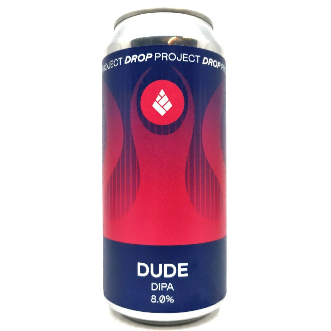 Drop Project Dude Double IPA 8% (440ml can)-Hop Burns & Black
