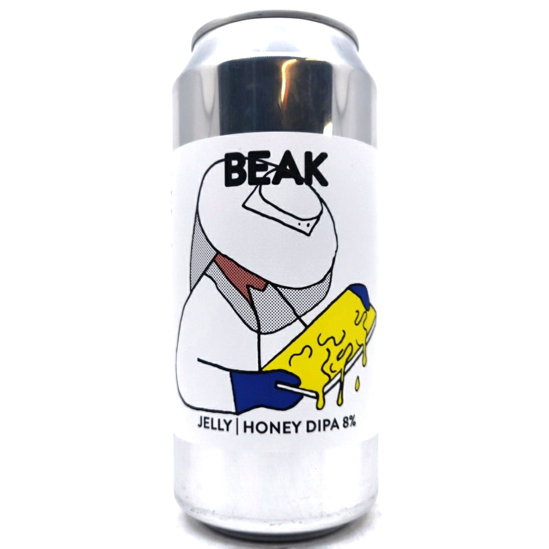 Beak Brewery Jelly Honey Double IPA 8% (440ml can)-Hop Burns & Black
