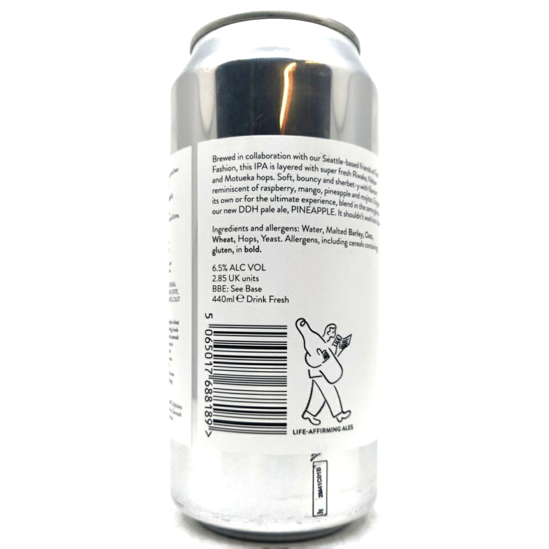 Beak Brewery x Fast Fashion Pizza IPA 6.5% (440ml can)-Hop Burns & Black