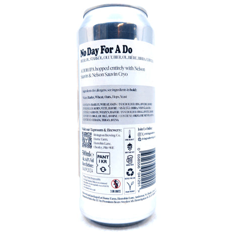 Rivington No Day For A Do DDH IPA 6% (500ml can)-Hop Burns & Black