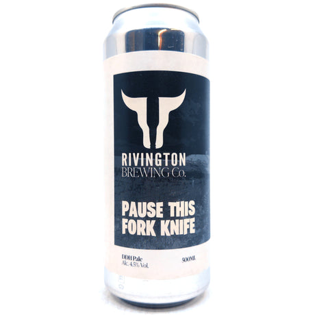 Rivington Pause This Fork Knife DDH Pale Ale 4.5% (500ml can)-Hop Burns & Black