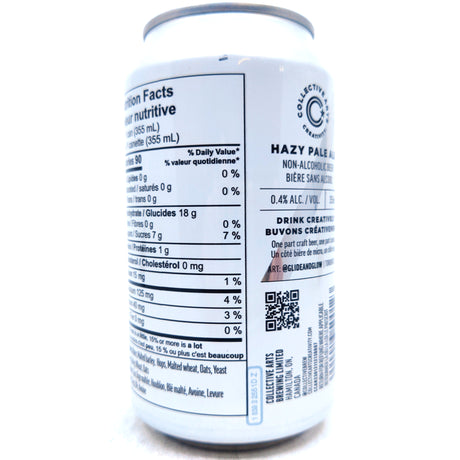Collective Arts Hazy Pale Ale (Non Alcoholic) 0.4% (355ml can)-Hop Burns & Black