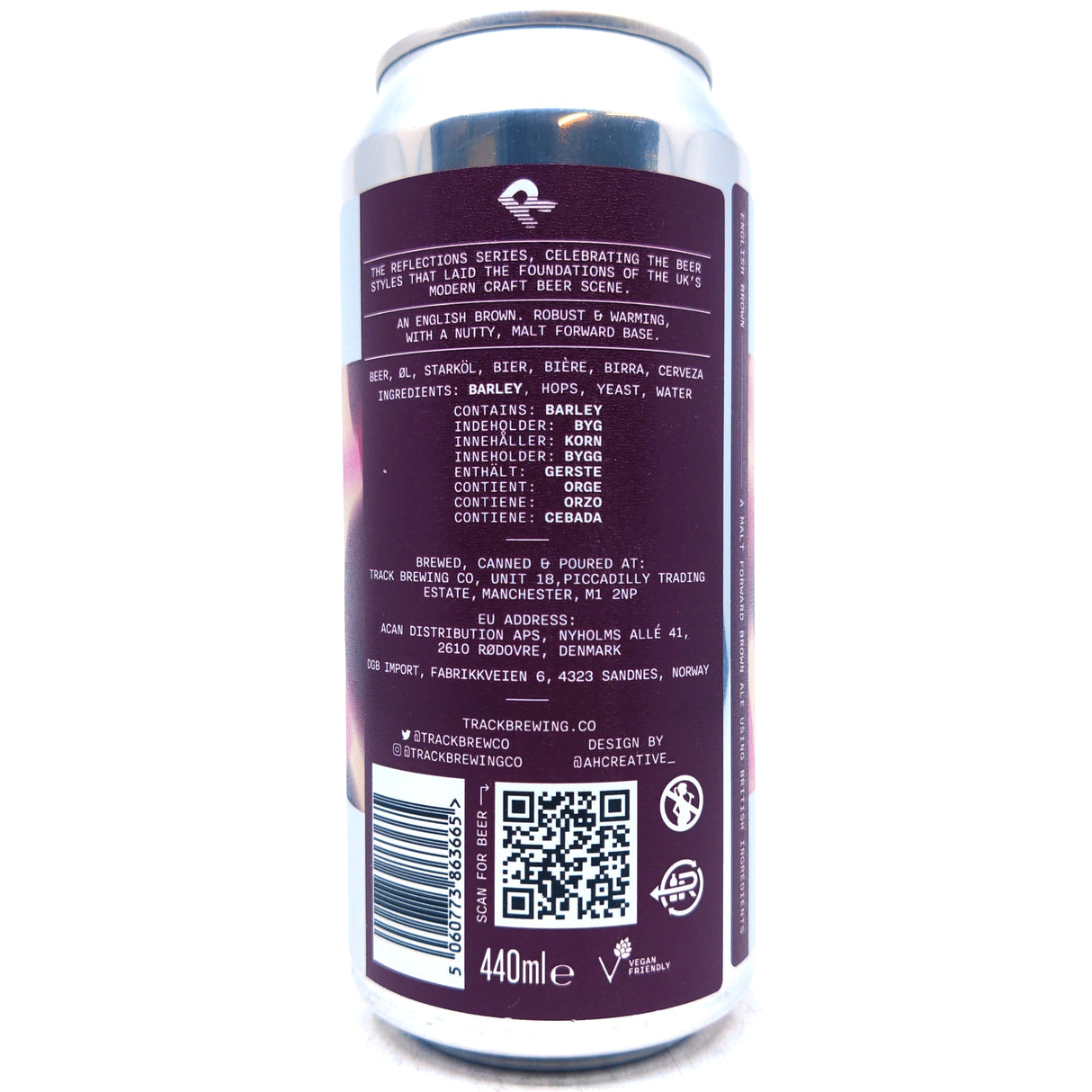 Track Halftime Horseman English Brown Ale 4.9% (440ml can)-Hop Burns & Black