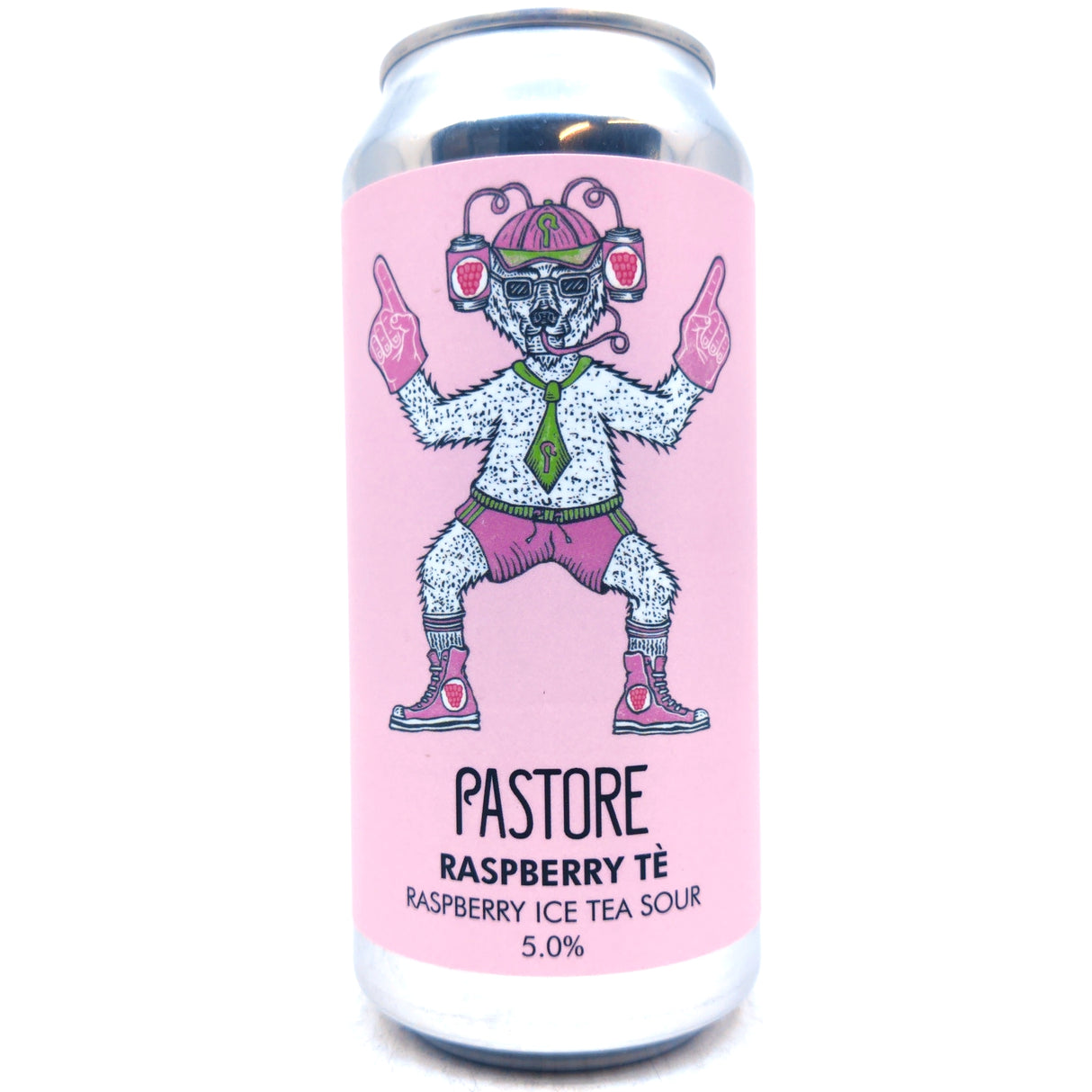 Pastore Raspberry Te Iced Tea Sour 5% (440ml can)-Hop Burns & Black
