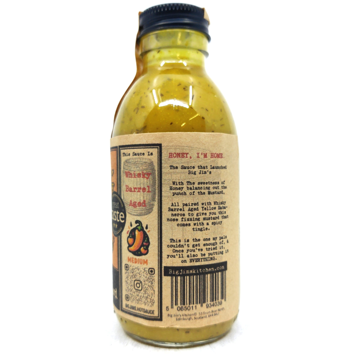 Big Jim's Habanero Hot Honey Mustard Hot Sauce (150g)-Hop Burns & Black
