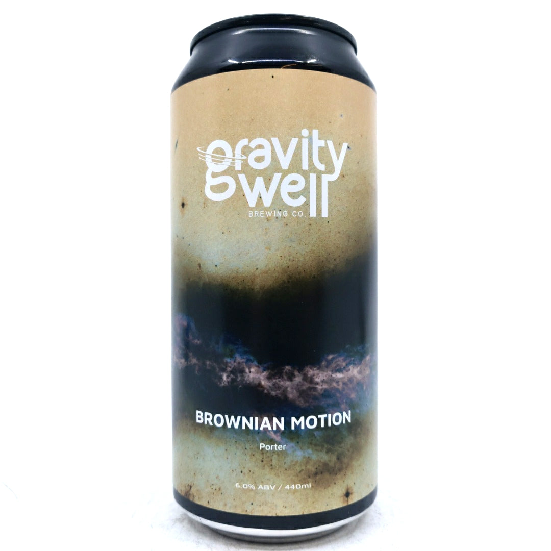 Gravity Well Brownian Motion Porter 6% (440ml can)-Hop Burns & Black