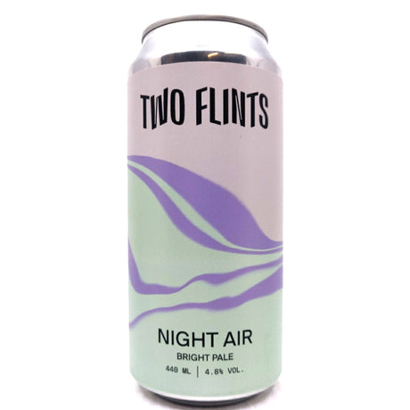 Two Flints Night Air Bright Pale Ale 4.8% (440ml can)-Hop Burns & Black