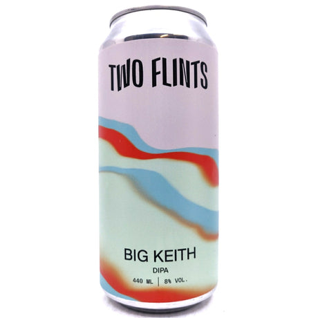 Two Flints Big Keith Double IPA 8% (440ml can)-Hop Burns & Black