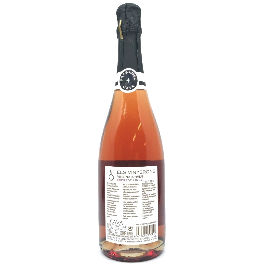 Els Vinyerons Pregadeu Cava Rosé 2021 11.5% (750ml)-Hop Burns & Black