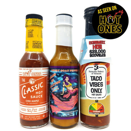 Hot Ones Hot Sauce Season 20 Heat Pack (3 sauces)-Hop Burns & Black