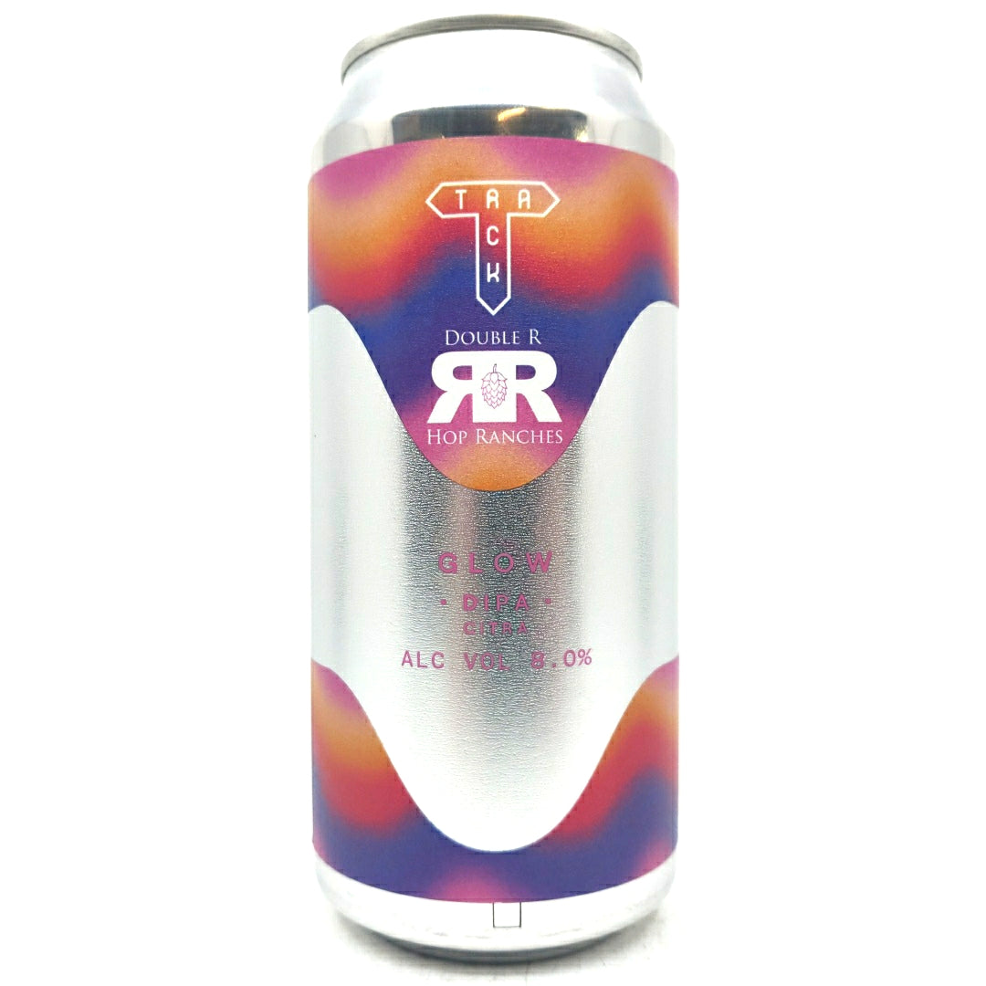Track Glow Double IPA 8% (440ml can)-Hop Burns & Black