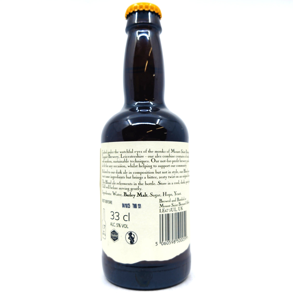 Mount St. Bernard Tynt Meadow Trappist Blond 5% (330ml)-Hop Burns & Black