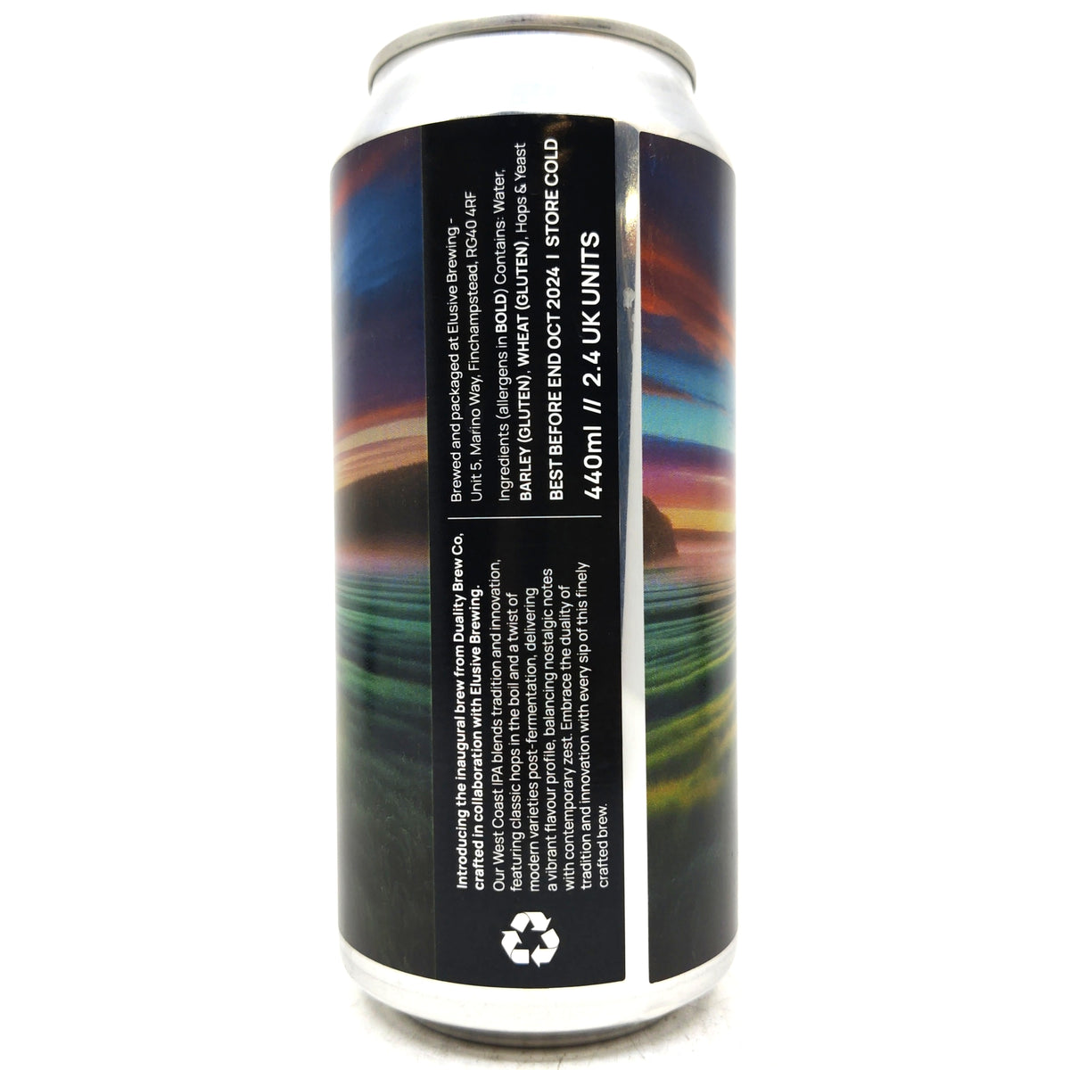 Elusive Brewing x Duality Fresh Start Fever West Coast IPA 5.5% (440ml can)-Hop Burns & Black