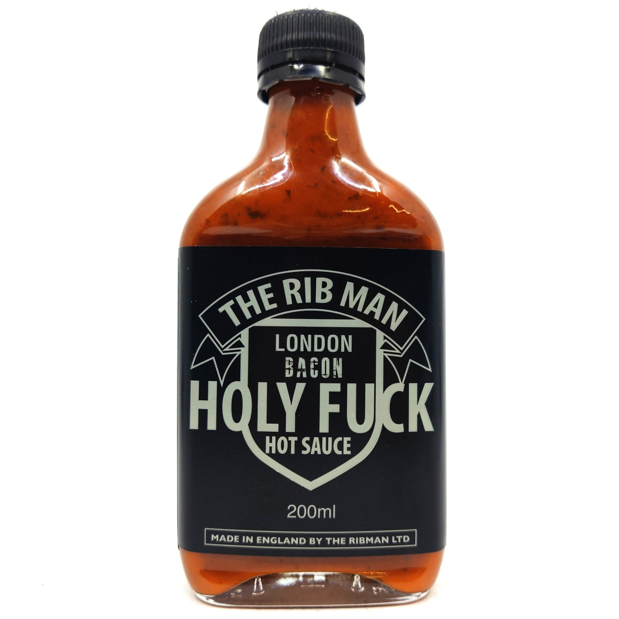 The Rib Man Bacon Holy F*ck Hot Sauce (200ml)-Hop Burns & Black