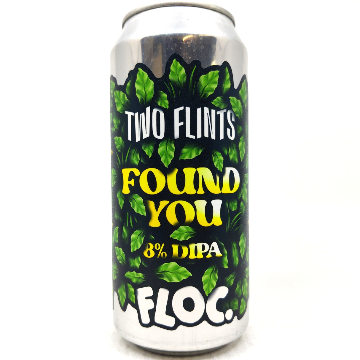 Floc x Two Flints Found You Double IPA 8% (440ml can)-Hop Burns & Black