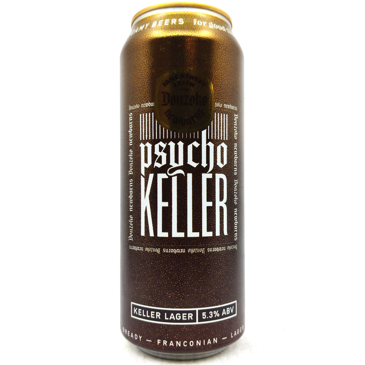 Donzoko x Newbarns Psycho Keller Lager 5.5% (500ml can)-Hop Burns & Black