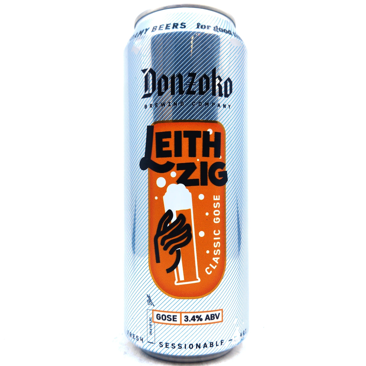 Donzoko Leithzig Classic Gose 3.5% (500ml can)-Hop Burns & Black
