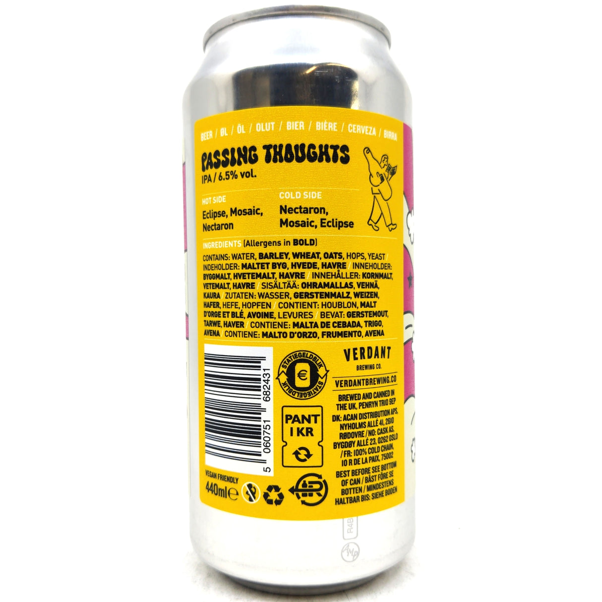 Verdant x Beak Passing Thoughts IPA 6.5% (440ml can)-Hop Burns & Black