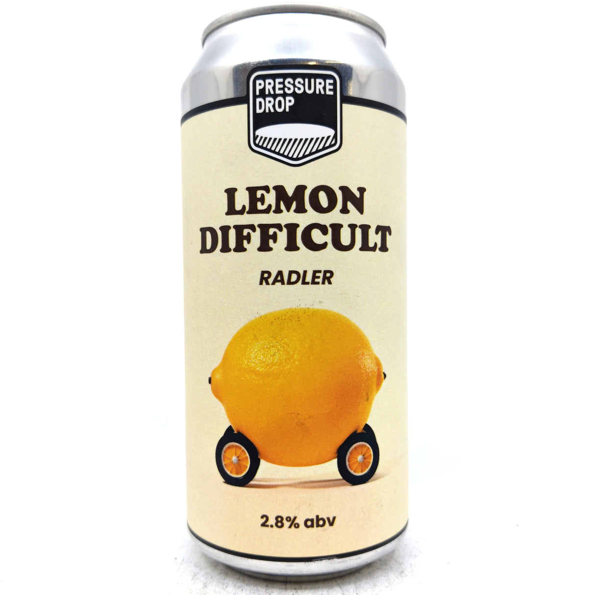 Pressure Drop Lemon Difficult Radler 2.8% (440ml can)-Hop Burns & Black