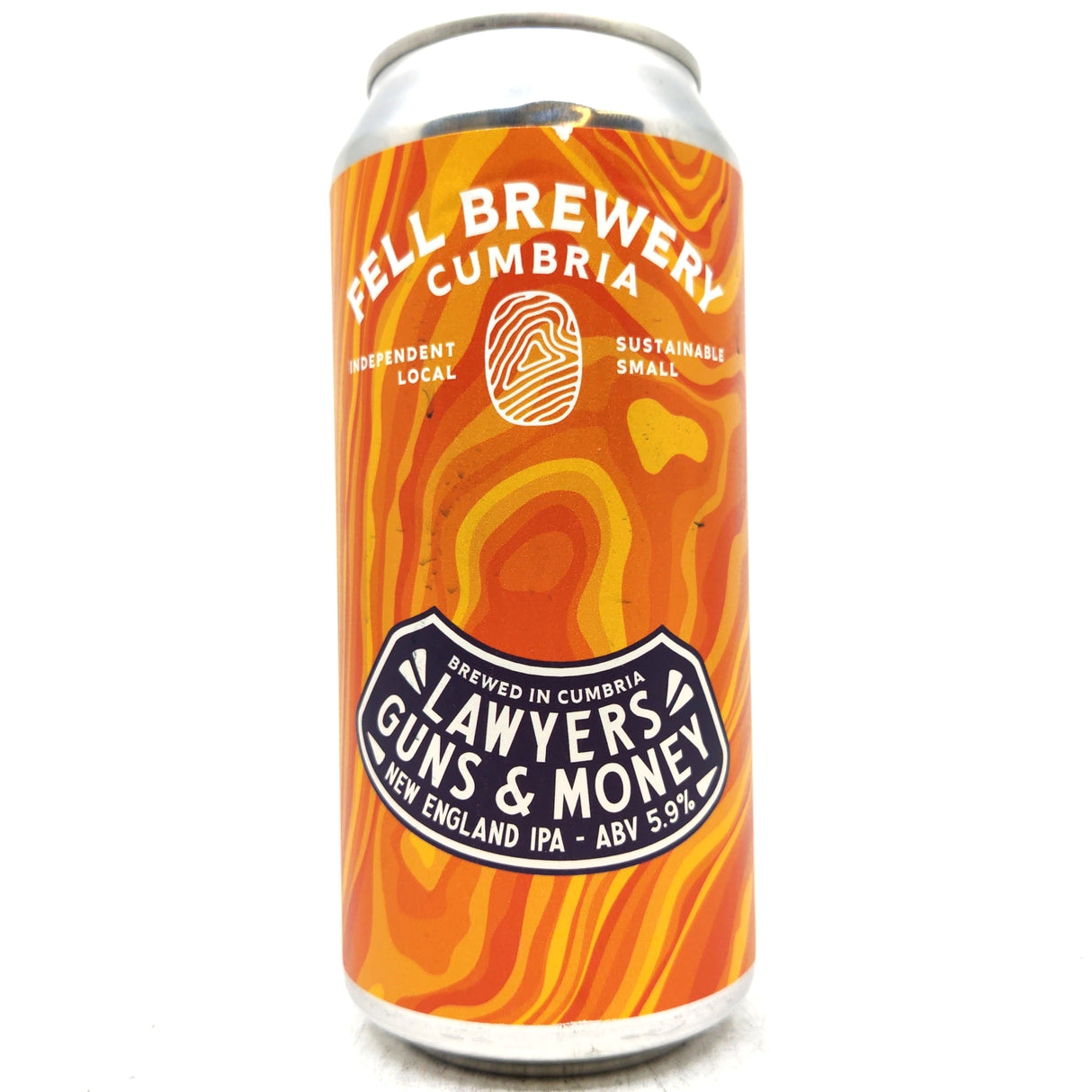 Fell Brewery Lawyers, Guns & Money New England IPA 5.9% (440ml can)-Hop Burns & Black