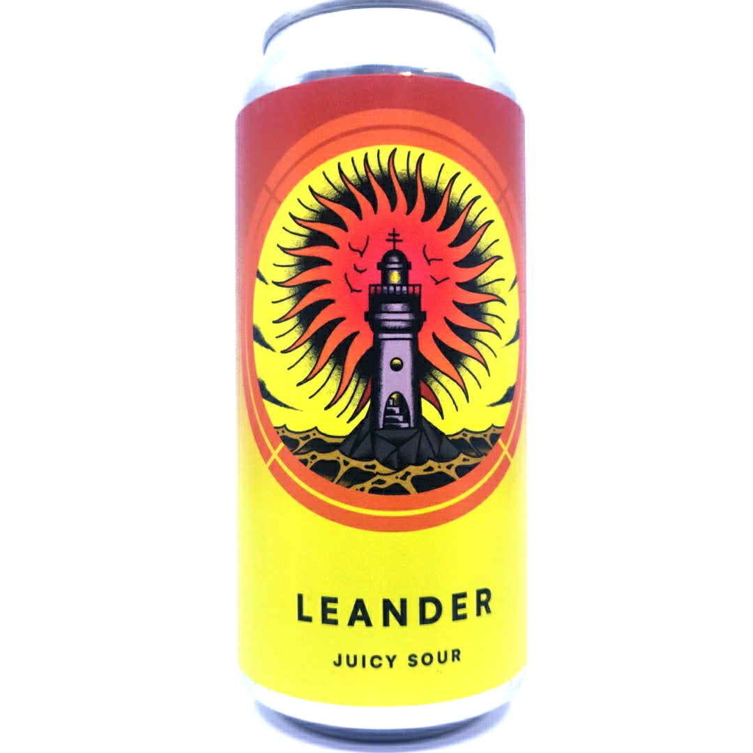 Otherworld Leander Juicy Sour 4.3% (440ml can)-Hop Burns & Black