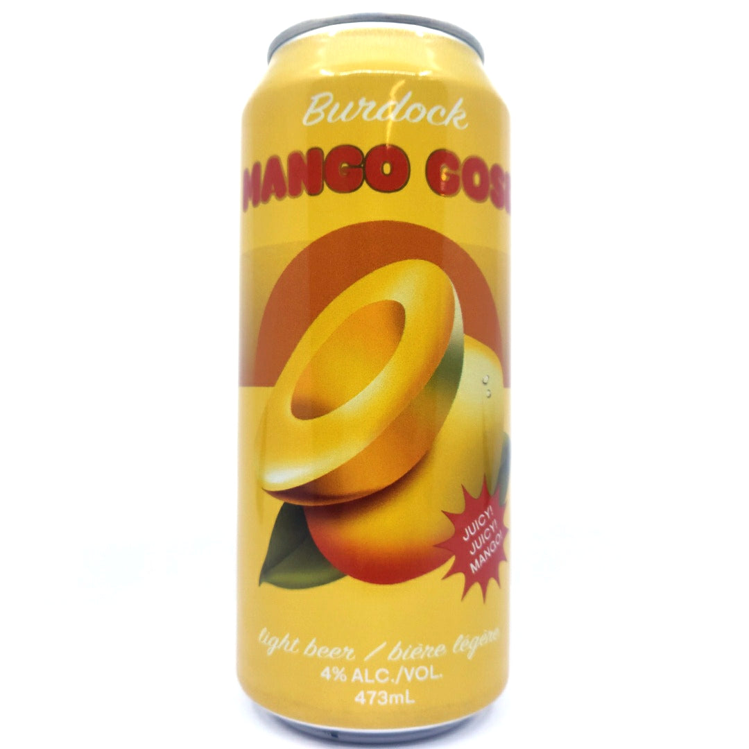 Burdock Mango Gose 4% (473ml can)-Hop Burns & Black
