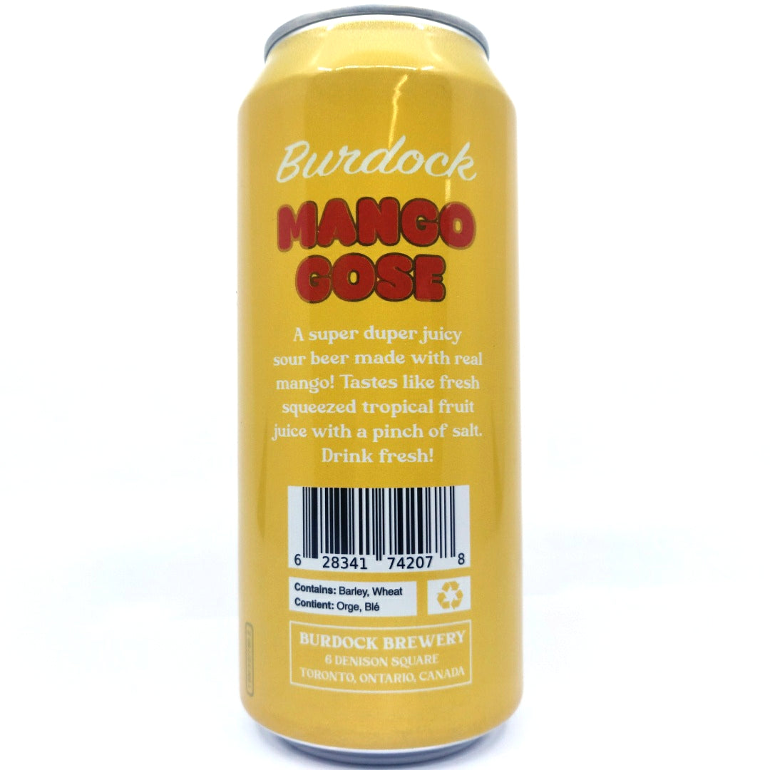 Burdock Mango Gose 4% (473ml can)-Hop Burns & Black