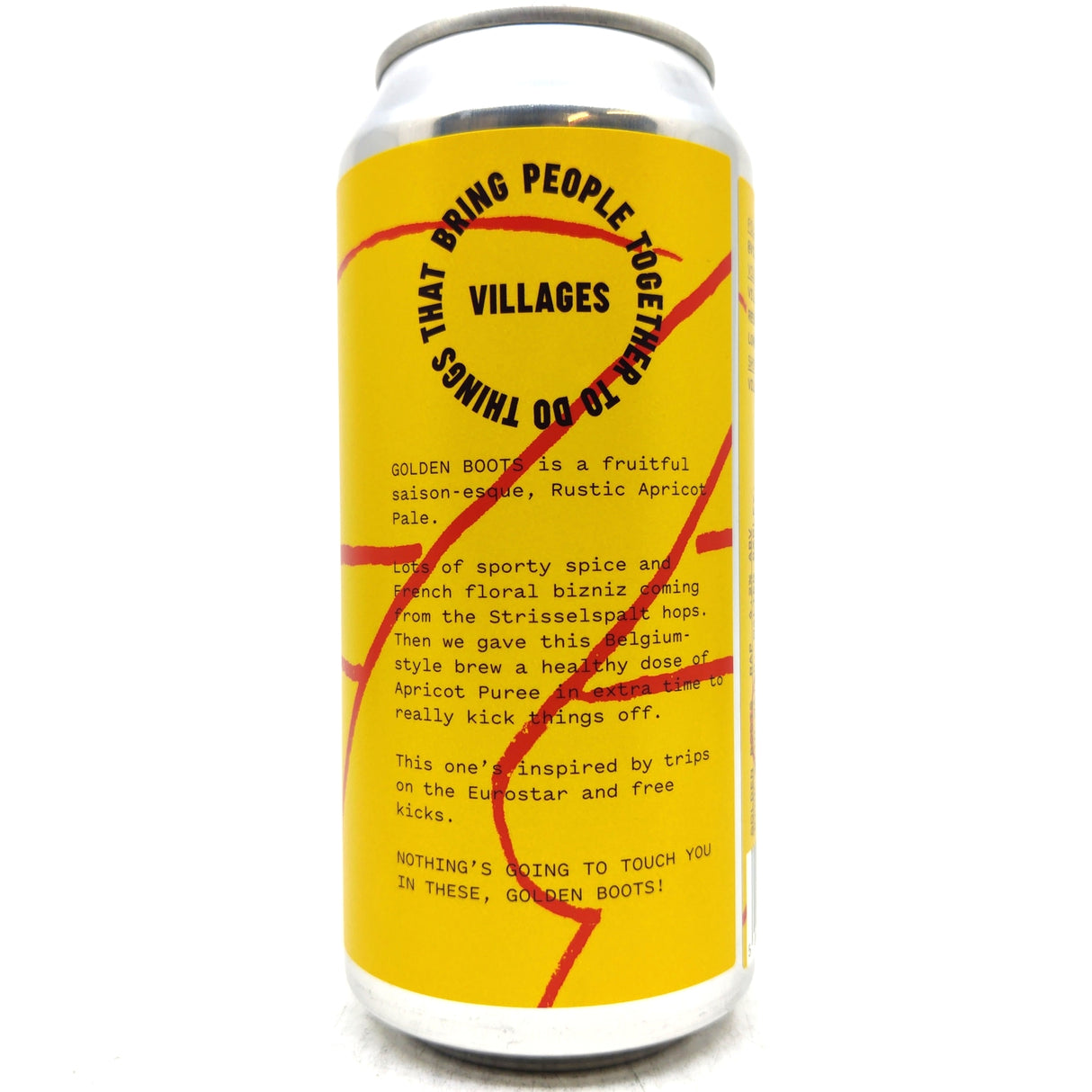 Villages Golden Boots Rustic Apricot Pale 4.2% (440ml can)-Hop Burns & Black